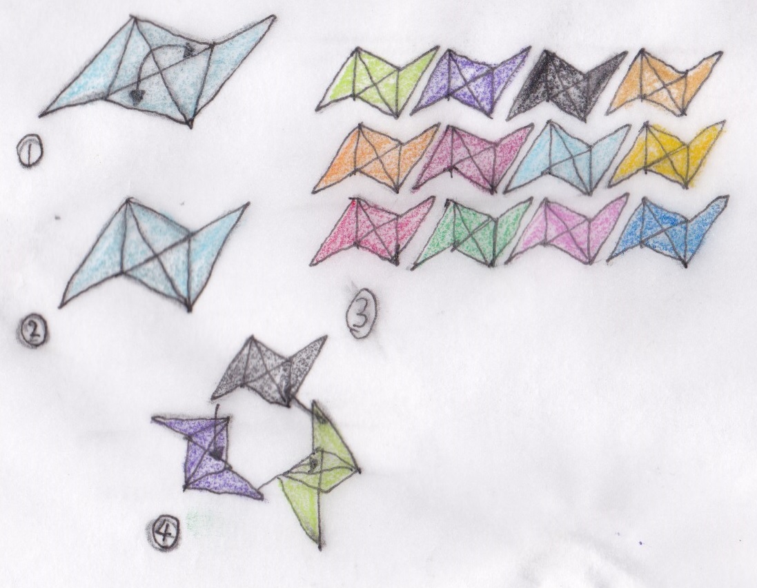 くす玉 折り紙 おりがみで両三角錐、サイコロ、くす玉を作ってみよう！