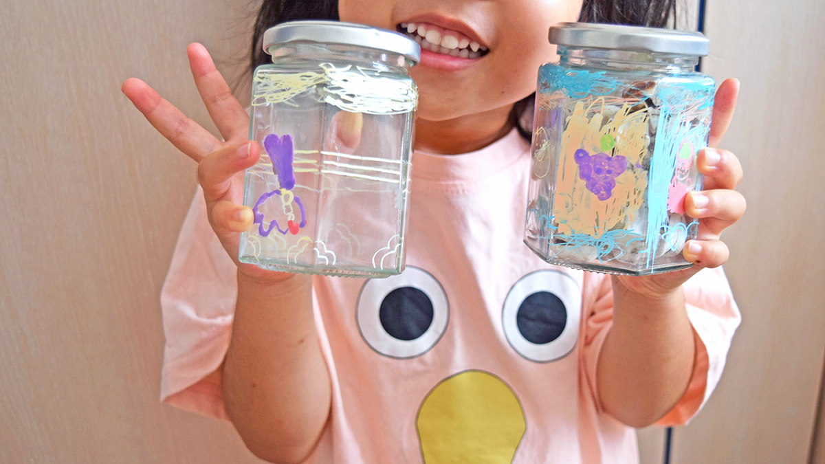 ガラス瓶を楽しくアレンジ♪親子で思い出の宝物入れを作ろう